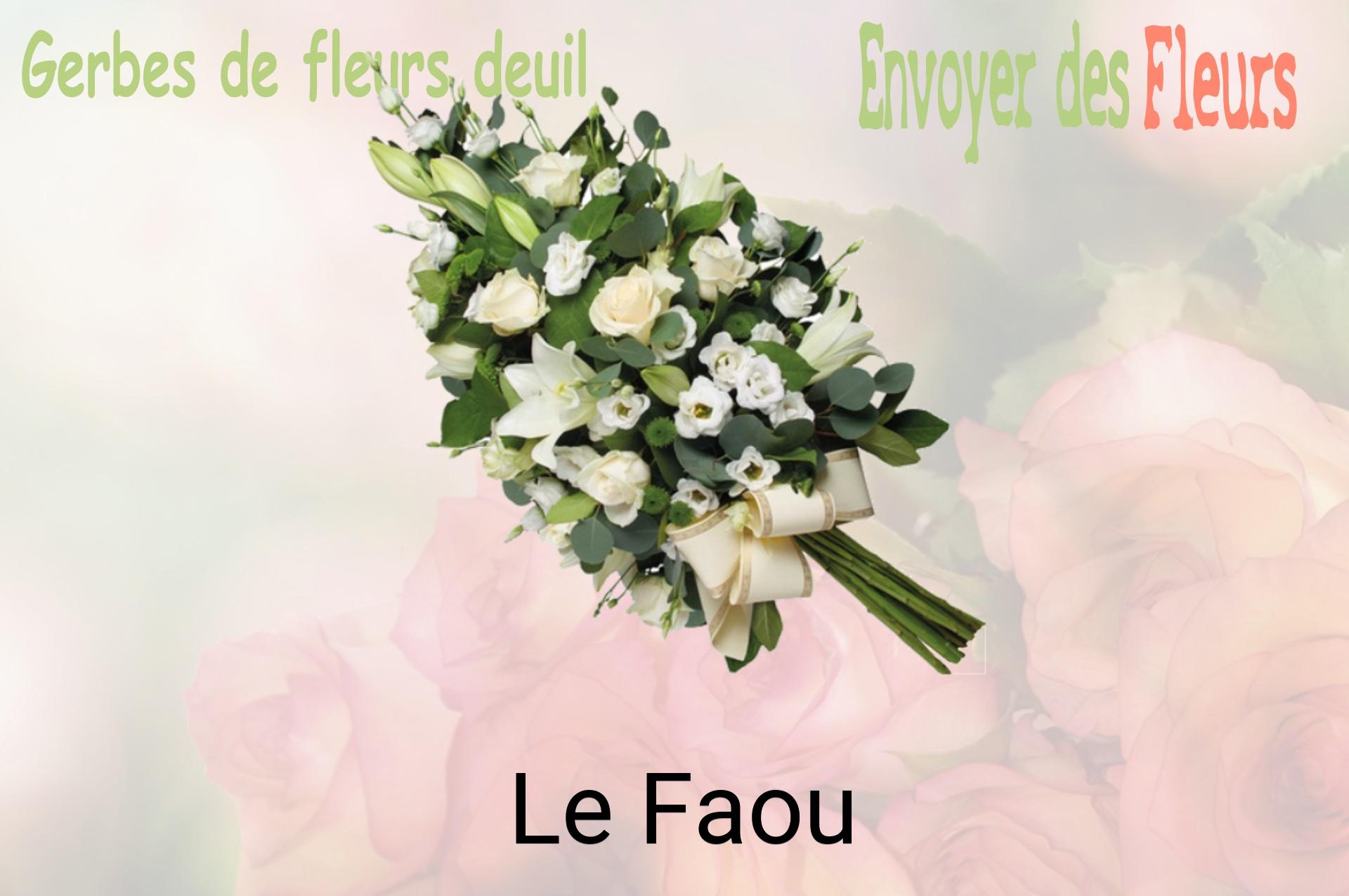 Gerbe de fleurs de deuil livrée à Le Faou
